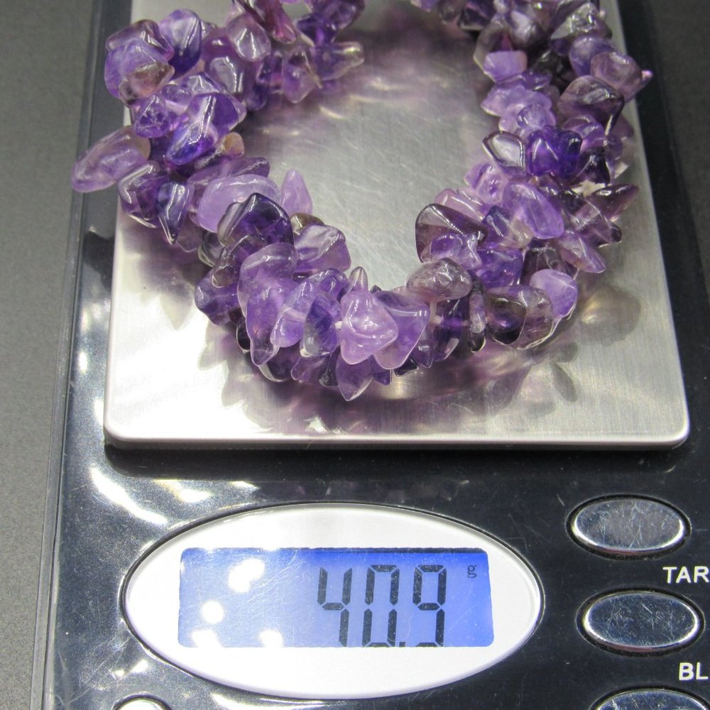 Sterling Silver Expandable Amethyst Stone Live Well Saying Bracelet Vintage View 6